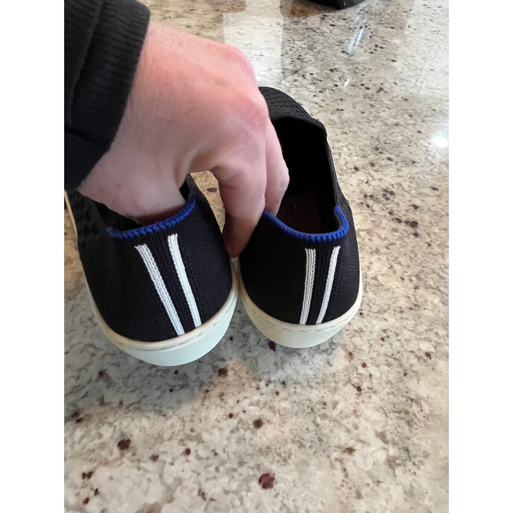 NWOT Rothys The Slip On Sneaker Black Waffle Stitch Size 6.5 - Picture 3 of 5